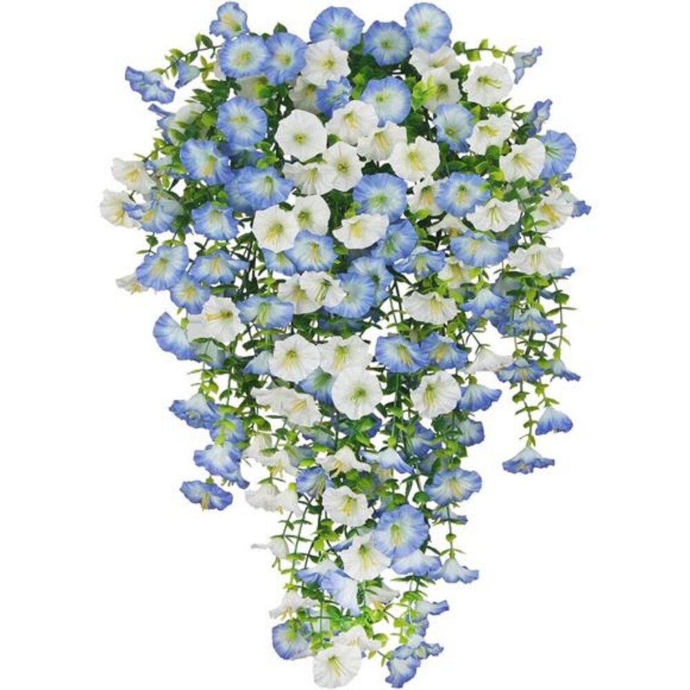 3 Pcs Artificial Hanging Flowers for Outdoors Morning Glory Artificial Flowers